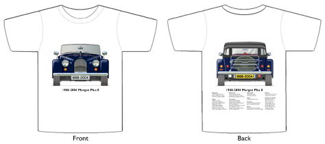 Morgan Plus 8 1968-2004 T-shirt Front & Back